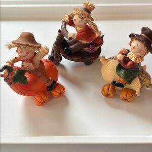 Set of Three Harvest Vegetable Car Figurines
